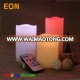 C832 Set of 3 White/Ivory Flameless LED Candles With Color Changing Timer Remote